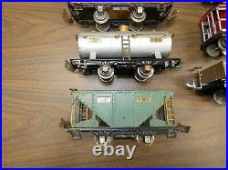 Group of 14 Prewar Lionel Tin Freight Cars some restored most are not
