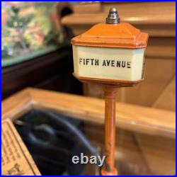 HTF 4 Way BoxedLionel Prewar Orange No. 57 Lamp Post! 5TH/21/Broad/42nd