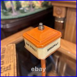 HTF 4 Way BoxedLionel Prewar Orange No. 57 Lamp Post! 5TH/21/Broad/42nd