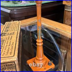 HTF 4 Way BoxedLionel Prewar Orange No. 57 Lamp Post! 5TH/21/Broad/42nd