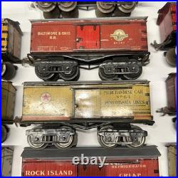 IVES Prewar O Gauge Boxcar Caboose 19 Cars Complete Set Lionel 1920's-30's