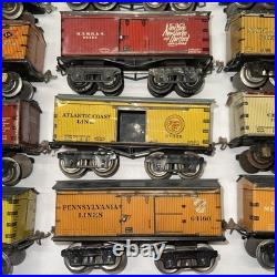 IVES Prewar O Gauge Boxcar Caboose 19 Cars Complete Set Lionel 1920's-30's