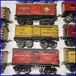 IVES Prewar O Gauge Boxcar Caboose 19 Cars Complete Set Lionel 1920's-30's
