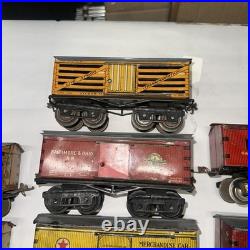 IVES Prewar O Gauge Boxcar Caboose 19 Cars Complete Set Lionel 1920's-30's