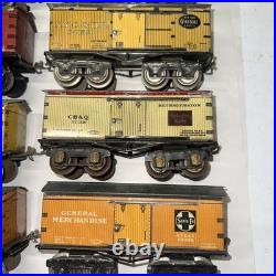 IVES Prewar O Gauge Boxcar Caboose 19 Cars Complete Set Lionel 1920's-30's