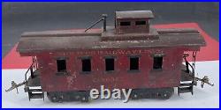 Ives Original Prewar #195 Caboose in Red Complete Good For Restoration