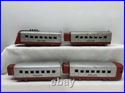 LIONEL Jr # 1700E ALUMINUM & LIGHT RED PASSENGER TRAIN 1935-37 Tested Prewar