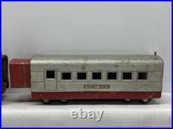 LIONEL Jr # 1700E ALUMINUM & LIGHT RED PASSENGER TRAIN 1935-37 Tested Prewar