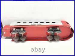 LIONEL Jr # 1700E ALUMINUM & LIGHT RED PASSENGER TRAIN 1935-37 Tested Prewar