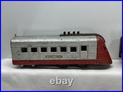 LIONEL Jr # 1700E ALUMINUM & LIGHT RED PASSENGER TRAIN 1935-37 Tested Prewar