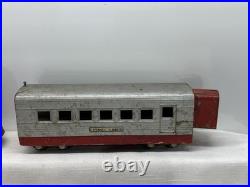 LIONEL Jr # 1700E ALUMINUM & LIGHT RED PASSENGER TRAIN 1935-37 Tested Prewar