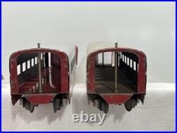 LIONEL Jr # 1700E ALUMINUM & LIGHT RED PASSENGER TRAIN 1935-37 Tested Prewar