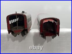 LIONEL Jr # 1700E ALUMINUM & LIGHT RED PASSENGER TRAIN 1935-37 Tested Prewar