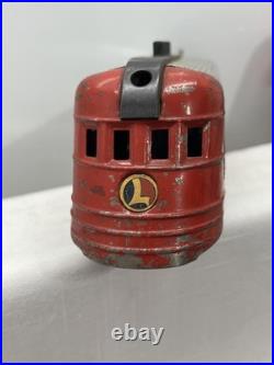 LIONEL Jr # 1700E ALUMINUM & LIGHT RED PASSENGER TRAIN 1935-37 Tested Prewar