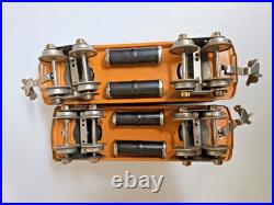 LIONEL No. 259E STEAM LOCOMOTIVE with 2 PASSENGER CARS SET PREWAR O Gauge