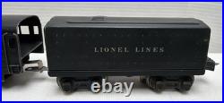 LIONEL O27 PREWAR 1668 BLACK 2-6-2 TORPEDO STEAM LOCOMOTIVE WithWHISTLE TENDER