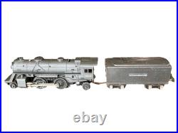 LIONEL PREWAR #204 2-4-2 STEAMER And O1689W Tender Both In RARE Grey