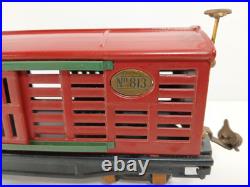 LIONEL PREWAR NO. 813 CATTLE CAR Red Maroon O Gauge LIONEL PREWAR NO. 813 CATTLE CAR Red Maroon O Gauge