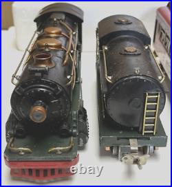 LIONEL PREWAR O 260E STEAM LOCO WithCHUGGER & 260T TENDER With710/710/712 PASS. CARS