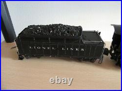 LIONEL PREWAR O-GAUGE 225E BLACK DIECAST LOCOMOTIVE With2235W WHISTLE TENDER