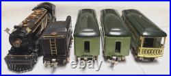 LIONEL PREWAR O-GAUGE 236 OUTFIT 262 LOCOMOTIVE & TENDER WithPASSENGER CARS