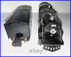 LIONEL PREWAR O GAUGE 259E STEAM LOCO WithNICKEL TRIMS & WHISTLE TENDER-WORKS