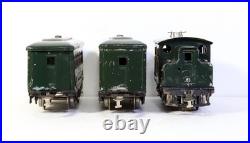 LIONEL PREWAR O GA #152 0-4-0 ELECTRIC, and 629, 630 PASSENGER CARS
