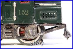 LIONEL PREWAR O GA #152 0-4-0 ELECTRIC, and 629, 630 PASSENGER CARS