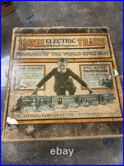 LIONEL PREWAR STANDARD GAUGE 347E SET 8E LOCO 337, 338 CARS WithOG BOX READ DESC