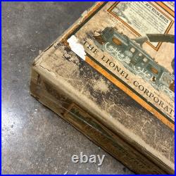 LIONEL PREWAR STANDARD GAUGE 347E SET 8E LOCO 337, 338 CARS WithOG BOX READ DESC