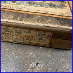 LIONEL PREWAR STANDARD GAUGE 347E SET 8E LOCO 337, 338 CARS WithOG BOX READ DESC