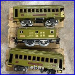 LIONEL PREWAR STANDARD GAUGE 347E SET 8E LOCO 337, 338 CARS WithOG BOX READ DESC