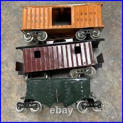 LIONEL PREWAR STANDARD GAUGE 347E SET 8E LOCO 337, 338 CARS WithOG BOX READ DESC