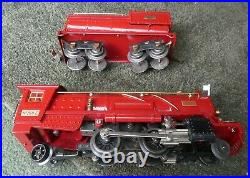 LIONEL Prewar 260E & 260 Tender RED COMET Serviced-Restored, Vintage Runs-read
