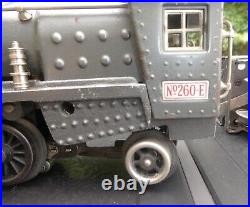 LIONEL Prewar 260E engine & Tender 263 both Gun Metal, see Video & Pictures