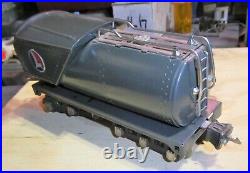 LIONEL Prewar 263 Tender Gun Metal Gray Oil tanker 6 wheel trucks exc