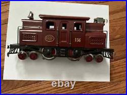 LIONEL Prewar O Gauge 156 engine dark red. Restored runs good