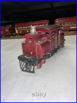 LIONEL Prewar O Gauge 156 engine dark red. Restored runs good