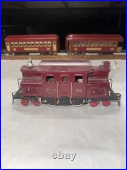 LIONEL Prewar O Gauge 156 engine dark red. Restored runs good
