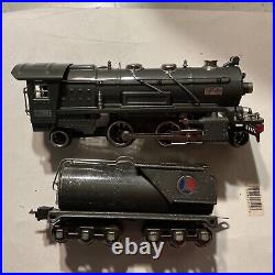 LIONEL Prewar O Gauge 255e engine & whistle tender Restored runs good