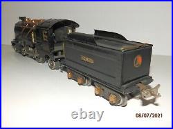 LIONEL Prewar O Gauge 262E Steam Locomotive 2-4-2 & Tender with Brass Trim