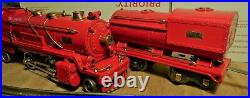 LIONEL-Prewar RED COMET 260E-Engine & tender from my collection Exc, restored