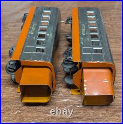 LOT of 2 Lionel Junior STREAMLINE Coach Passenger Cars MARKED LIONEL PRE-WAR