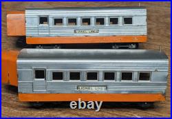 LOT of 2 Lionel Junior STREAMLINE Coach Passenger Cars MARKED LIONEL PRE-WAR