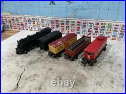 Lionel 1089W Prewar Metal Set 1666 and 3 freight Car