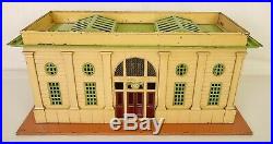 Lionel #114 Prewar Illuminated Large City Station In Rare Early Colors-vg+ Orig