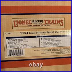 Lionel 11-30071 Standard Gauge 219 MOTORIZED Derrick Car Prewar MTH Tinplate Lionel 11-30071 Standard Gauge 219 MOTORIZED Derrick Car Prewar MTH Tinplate