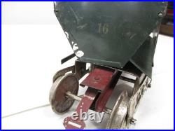 Lionel 16 Ballast Dump Car Green Maroon Prewar standard gauge X7416