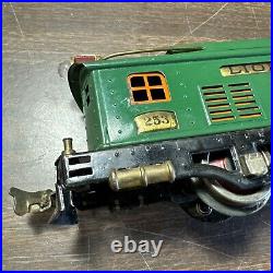 Lionel 253 Vintage O Prewar Green Tinplate Electric Locomotive Read