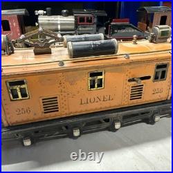 Lionel 256 Electric Loco 2 Motors Early Orange, Prewar O gauge Original Tested